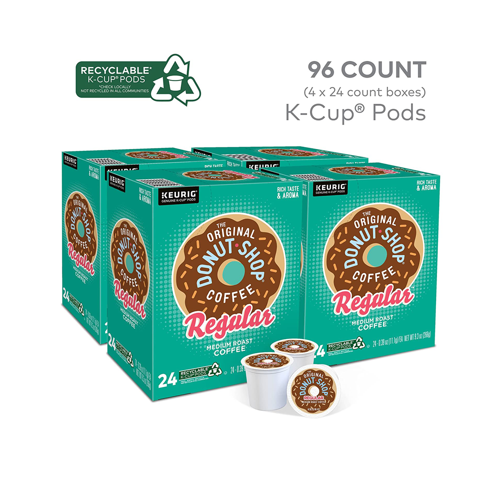 thumbnail image 2 of The Original Donut Shop Regular Medium Roast Keurig Coffee Pods – 96 K-Cups – Kosher 2 of 6